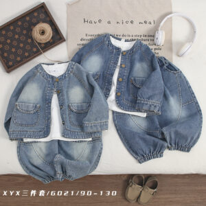 spring Three-piece denim set size 90-130